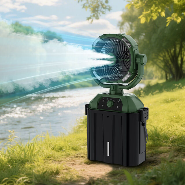 Exklusives Angebot für Händler: Hochleistungs-Campingventilator mit Eimeradapter, sicherer Schnalle, kundenspezifisch für Outdoor-Marken