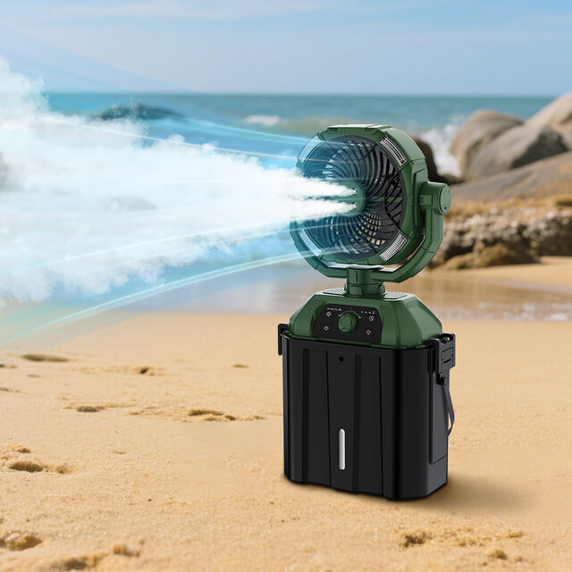 Exklusives Angebot für Händler: Hochleistungs-Campingventilator mit Eimeradapter, sicherer Schnalle, kundenspezifisch für Outdoor-Marken