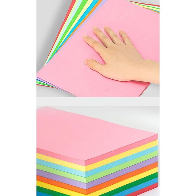 Kertas Karton Warna Ukuran A4 70g 80g Berkualitas Tinggi, 20 Lembar dengan Warna Pastel dan Cerah untuk Kerajinan Tangan, Lapisan Ganda di Kedua Sisi