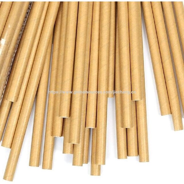 100pcs/bag White paper straws Cowhide paper straws Individually packaged straws Disposable straws,Biodegradable