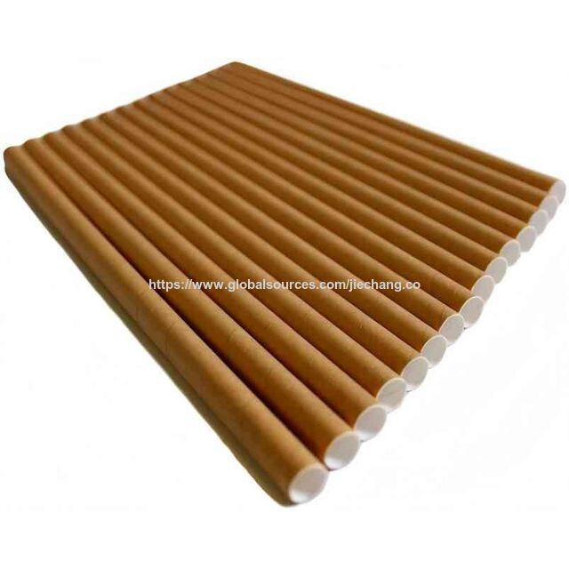 100pcs/bag White paper straws Cowhide paper straws Individually packaged straws Disposable straws,Biodegradable