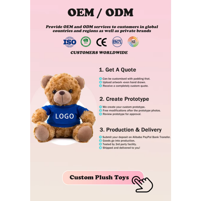 Ours en peluche promotionnel doux en gros avec logo de t-shirt vierge personnalisé - Peluches personnalisables