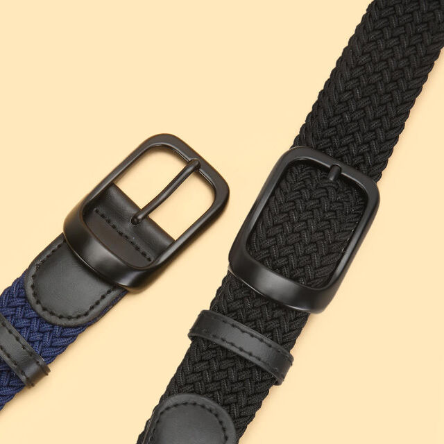 Ceinture de golf tissée élastique réglable et extensible de 3,5 cm de large personnalisée en usine pour hommes et femmes