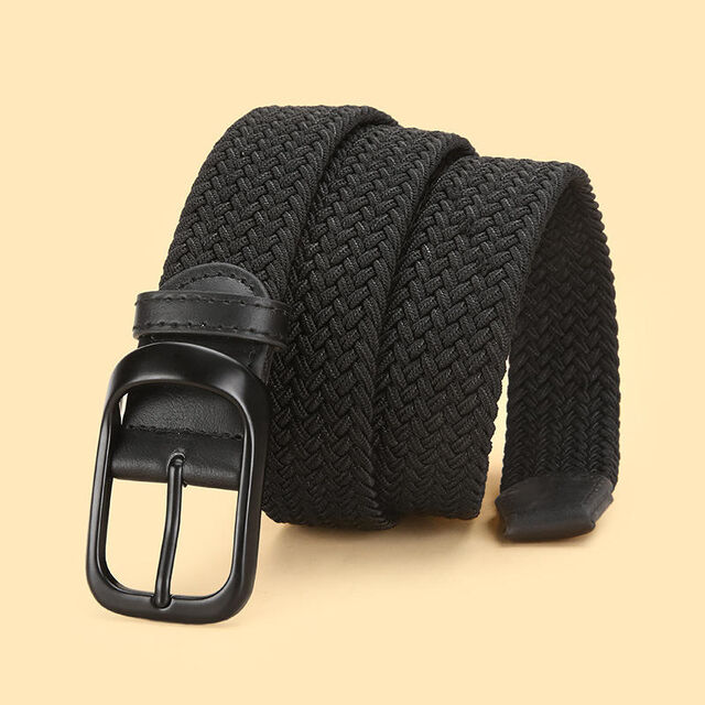 Ceinture de golf tissée élastique réglable et extensible de 3,5 cm de large personnalisée en usine pour hommes et femmes