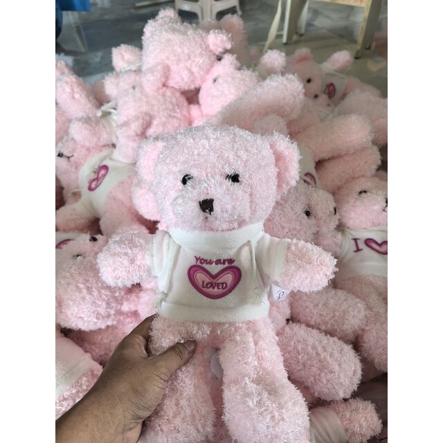 Ours en peluche promotionnel doux en gros avec logo de t-shirt vierge personnalisé - Peluches personnalisables