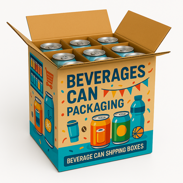 Caixas de papelão ondulado personalizadas para latas, caixas de mudança, papelão criativo, embalagem de 4, caixas de produtos de bebidas, pino de transporte