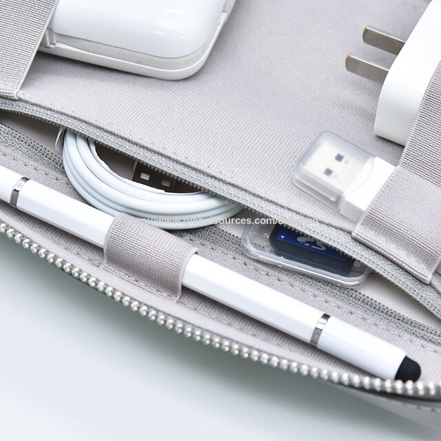 Bolsa Organizadora Tech EDC: Ordene su Teléfono, AirPods, Llaves, Batería Externa, Cables, Mouse, Tarjetas SIM y Elementos Esenciales de Viaje