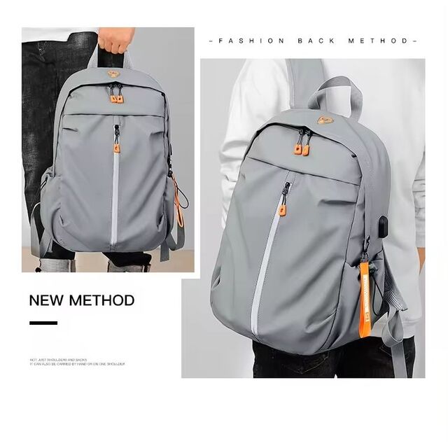 Mochila para Laptop com Logotipo Personalizado à Prova D'água, 10 Unidades, Bolsa para Computador, Mochila de Viagem de Negócios, Mochila de Caminhada com USB