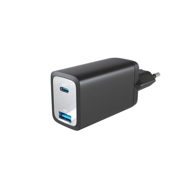 Cargador de pared GaN PD de 65 W 1A+1C