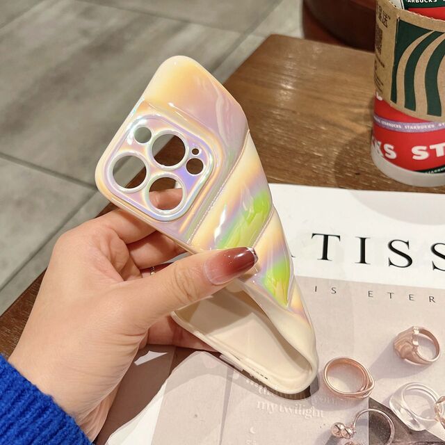 Funda de Moda Personalizada Plateada Suave de TPU OME para Teléfonos Puffer para Iphone 11 12 13 Pro Max