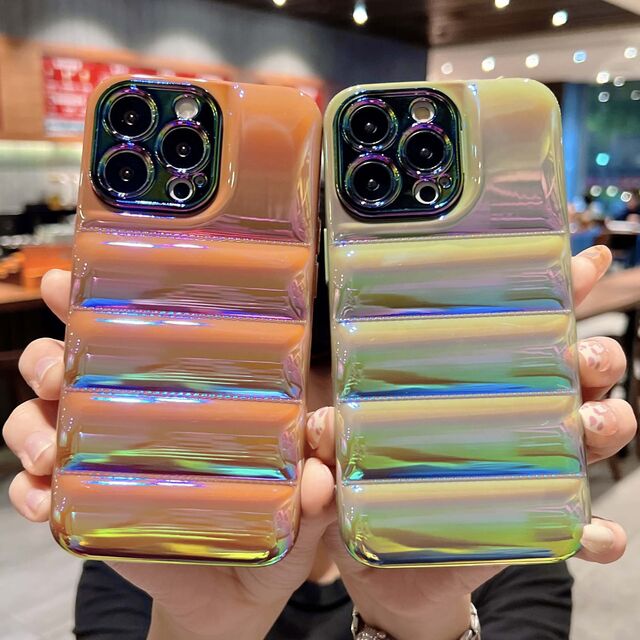 Funda de Moda Personalizada Plateada Suave de TPU OME para Teléfonos Puffer para Iphone 11 12 13 Pro Max