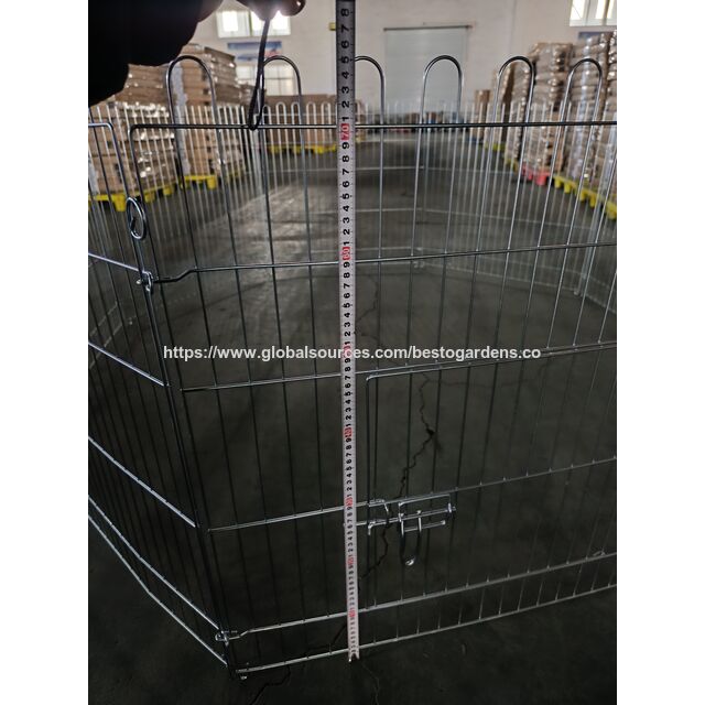 Parque de Juegos Negro para Mascotas, 8 Paneles de 75*80cm, Valla para Perros, Parque de Ejercicio, Jaulas para Mascotas de Exterior