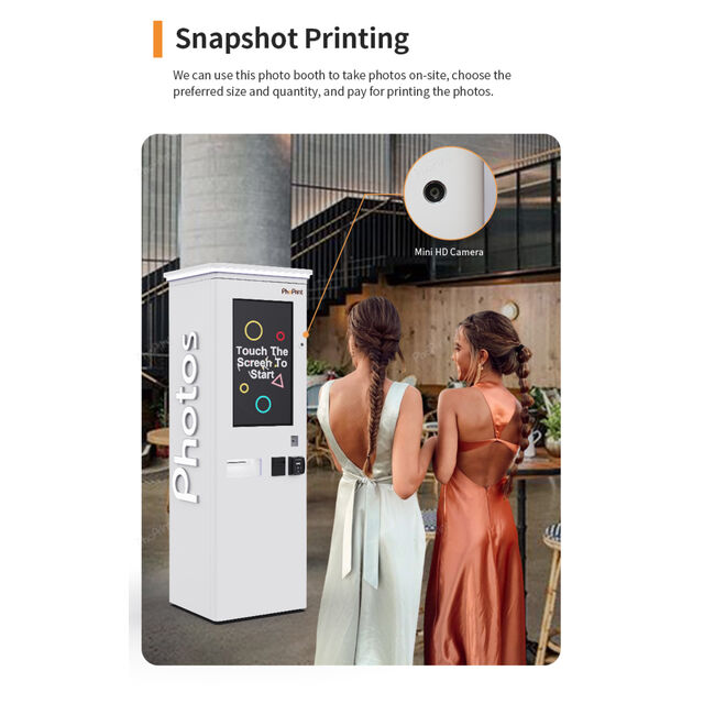 Phoprint Münzbetriebener, kommerzieller, digitaler Sofortbild-Spiegel-Fotoautomat-Kiosk für Geschäftsveranstaltungen