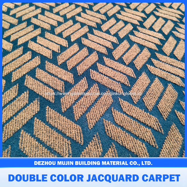 Rollo de Alfombra Jacquard de Poliéster de Doble Color para Oficina y Escaleras