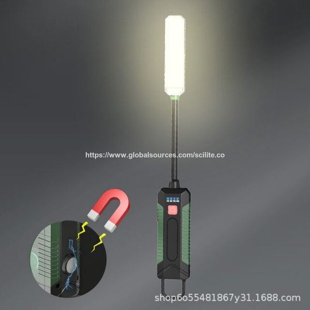 Lampe de travail LED COB avec tuyau flexible à 360° pour barbecue, éclairage de secours extérieur, pour l'entretien automobile