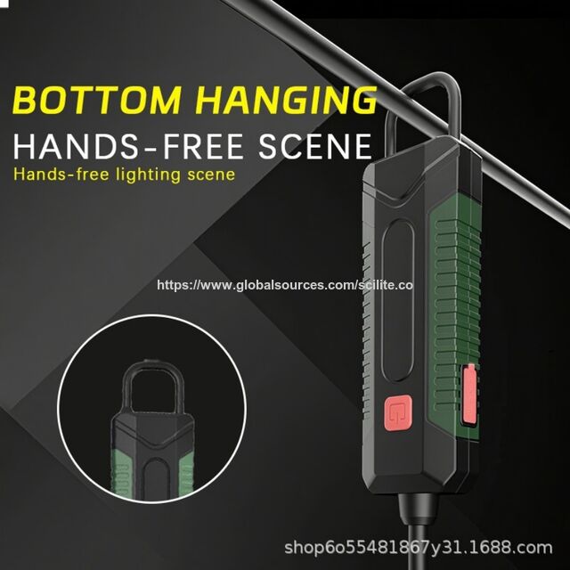 Lampe de travail LED COB avec tuyau flexible à 360° pour barbecue, éclairage de secours extérieur, pour l'entretien automobile