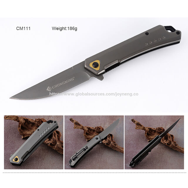 Couteau de poche EDC pliant tactique de camping et de survie en plein air personnalisé en gros avec lame en acier inoxydable 3CR13, vente chaude