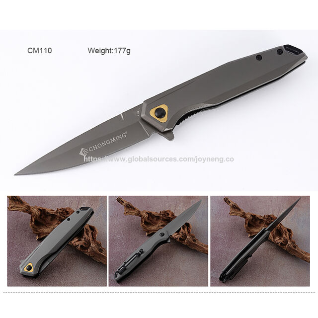 Couteau de poche EDC pliant tactique de camping et de survie en plein air personnalisé en gros avec lame en acier inoxydable 3CR13, vente chaude