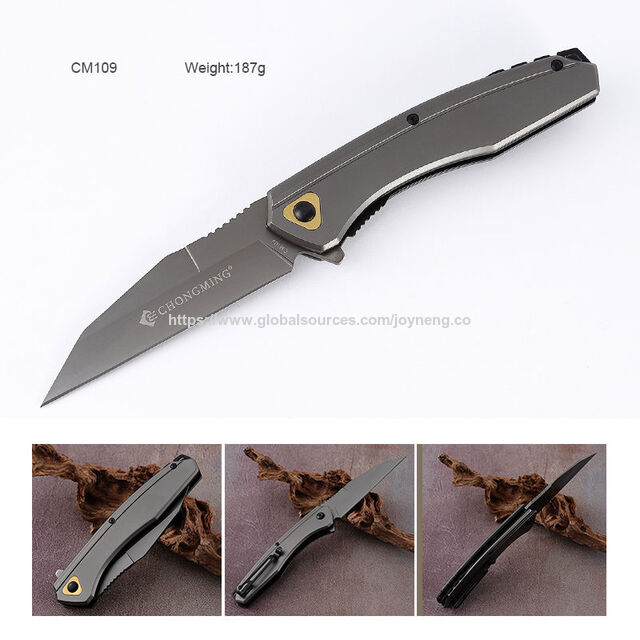 Couteau de poche EDC pliant tactique de camping et de survie en plein air personnalisé en gros avec lame en acier inoxydable 3CR13, vente chaude