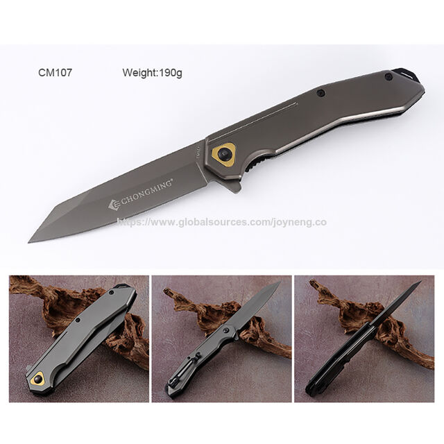 Couteau de poche EDC pliant tactique de camping et de survie en plein air personnalisé en gros avec lame en acier inoxydable 3CR13, vente chaude
