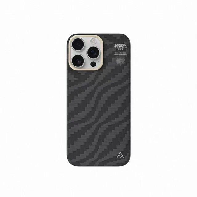 Bestseller NEU Fog Black Aramidfaser Kevlar Stoßfest mit Magsafe Premium Handyhülle für iPhone 16 Pro
