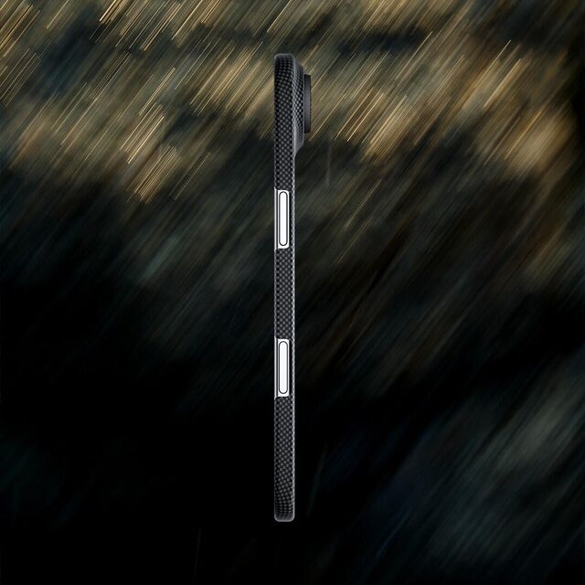Bestseller NEU Fog Black Aramidfaser Kevlar Stoßfest mit Magsafe Premium Handyhülle für iPhone 16 Pro