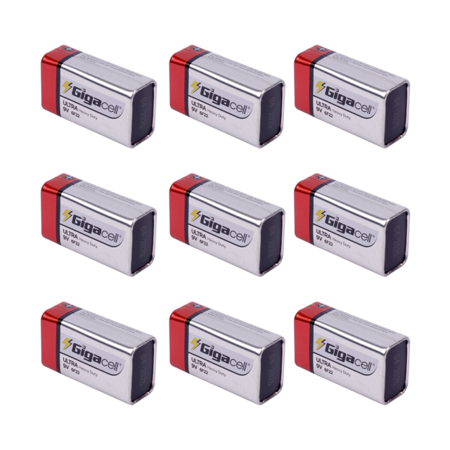 Carbon-Zink-Batterie 6F22 Ultra Heavy Duty 9-Volt-Batterie im Großhandel mit langlebiger Leistung für Rauchmelder