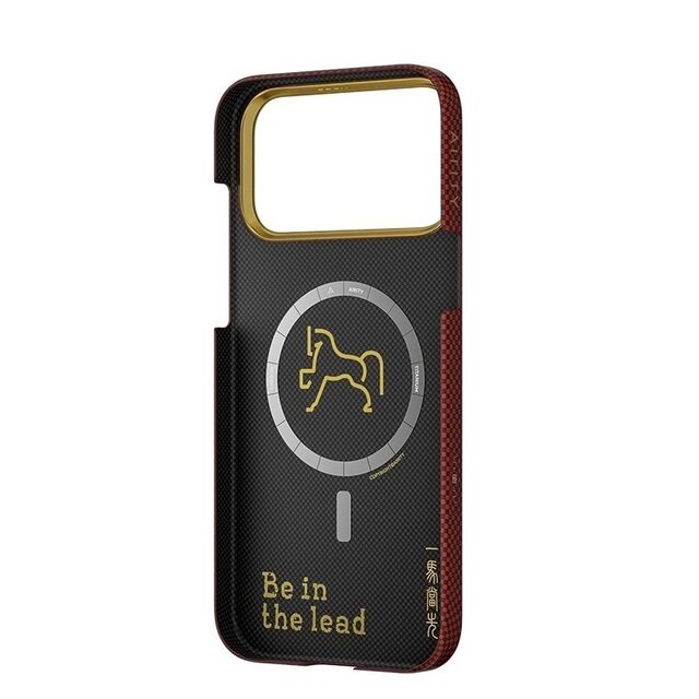 NEUE limitierte Auflage zum Jahr des Pferdes Aramidfaser Kevlar Wuzhui Stoßfest mit Magsafe Handyhülle für iPhone 17 Pro