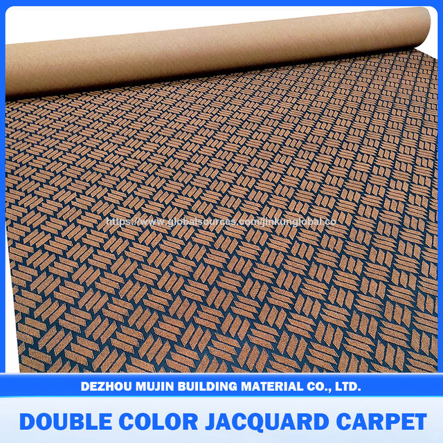Rollo de Alfombra Jacquard de Poliéster de Doble Color para Oficina y Escaleras