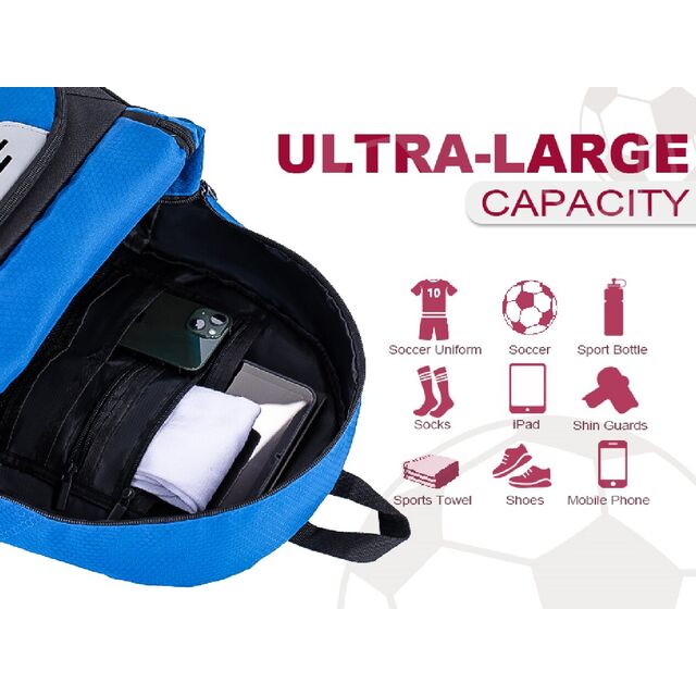 Sac à dos de football d'extérieur pour le football, sac à dos pour le football, le volley-ball et le handball, TISSU AVEC fermeture éclair GRS avec OEKO
