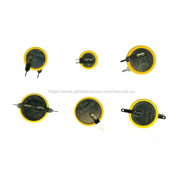 Pila de botón recargable LIR 2025 de 35mAh con terminales/pines 24*5.0mm - Ideal para dispositivos electrónicos