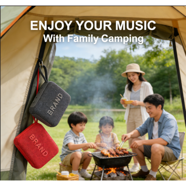 Deep Bass Bluetooth 5.3 Speaker with 8W Amplifier, 1200mAh Battery, AUX/TF Card Playback and TWS for Computer