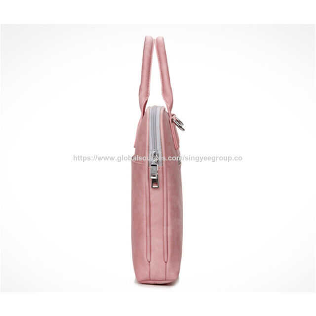 Pasta de couro PU impermeável de 15,6 polegadas para laptop, bolsa de ombro para laptop B8