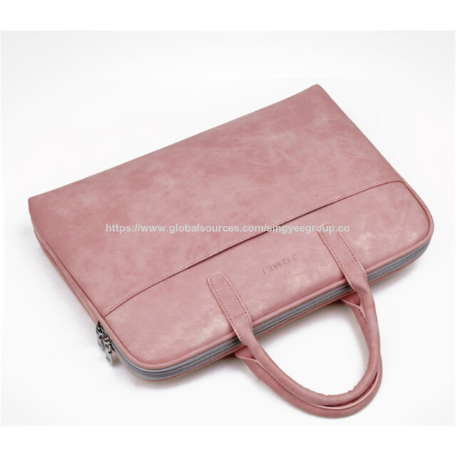 Pasta de couro PU impermeável de 15,6 polegadas para laptop, bolsa de ombro para laptop B8