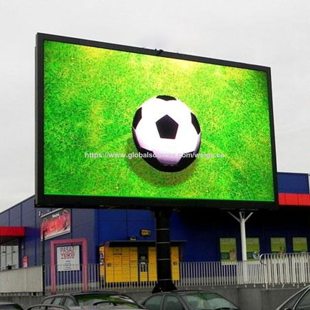 لوحات إعلانية LED خارجية، شاشات LED إعلانية تجارية، شاشة LED علوية، سطوع 6000cd/㎡