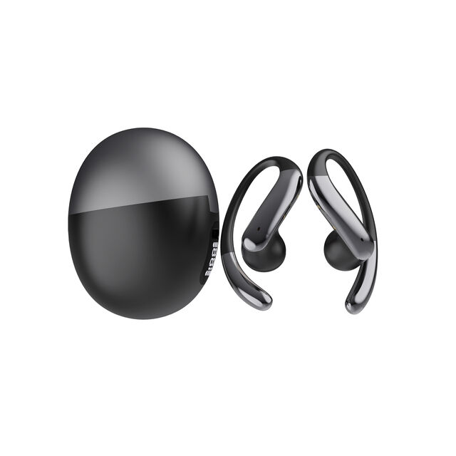 Auriculares inalámbricos OWS, diseño seguro con clip para la oreja, baja latencia, batería de larga duración, ideales para correr, senderismo y fitness