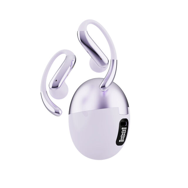 Auriculares inalámbricos OWS, diseño seguro con clip para la oreja, baja latencia, batería de larga duración, ideales para correr, senderismo y fitness