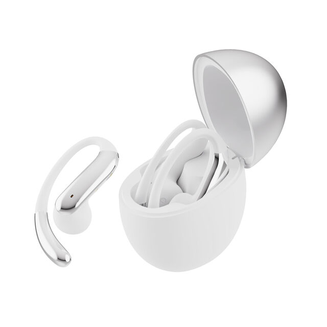 Auriculares inalámbricos OWS, diseño seguro con clip para la oreja, baja latencia, batería de larga duración, ideales para correr, senderismo y fitness