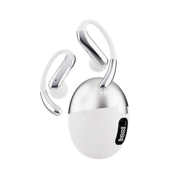 Auriculares inalámbricos OWS, diseño seguro con clip para la oreja, baja latencia, batería de larga duración, ideales para correr, senderismo y fitness