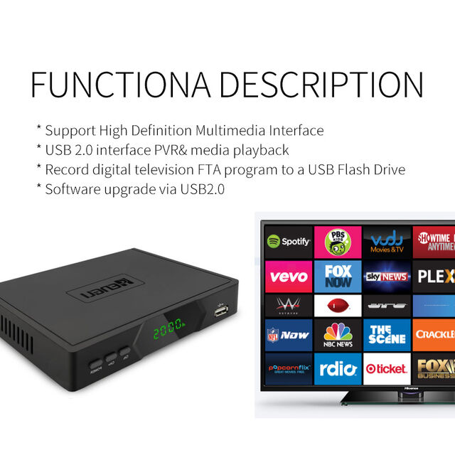 Dongle DVB-T2 Full HD pour Pologne et Italie, clé DVB-T2, décodeur TV