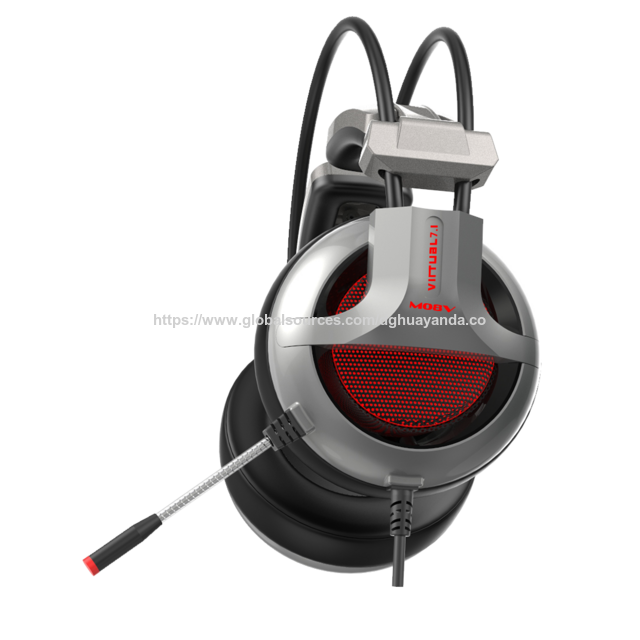 JIN DUN M08V Modische & beliebte hochwertige PC-Gaming-Headsets mit 7.1 Surround Sound, Dural-Kopfband und geringem Gewicht