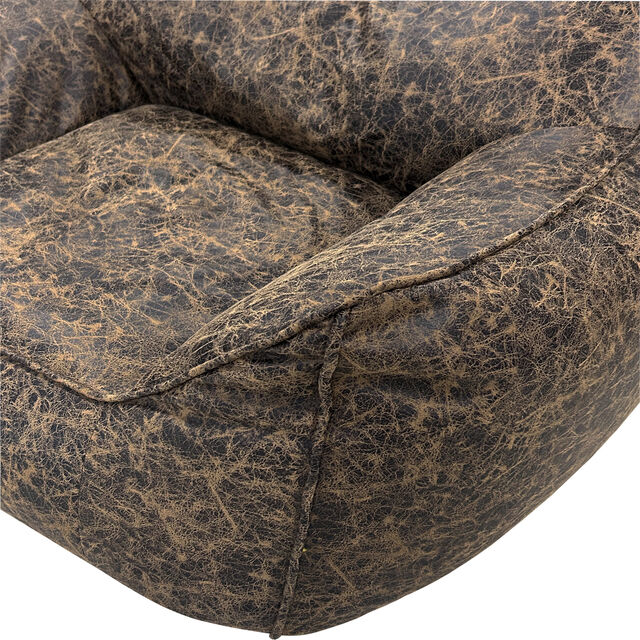 Moderno Puff de Cuero PU con Otomana para Sala de Estar, Dormitorio y Salón - Sofá Tipo Puf para Interiores