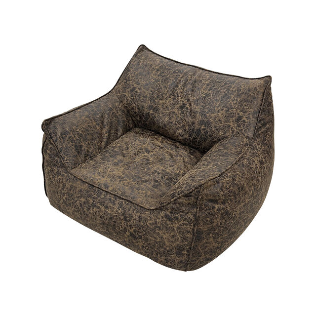 Moderno Puff de Cuero PU con Otomana para Sala de Estar, Dormitorio y Salón - Sofá Tipo Puf para Interiores