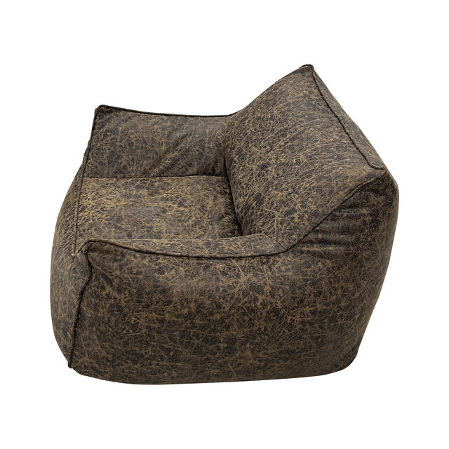 Moderno Puff de Cuero PU con Otomana para Sala de Estar, Dormitorio y Salón - Sofá Tipo Puf para Interiores