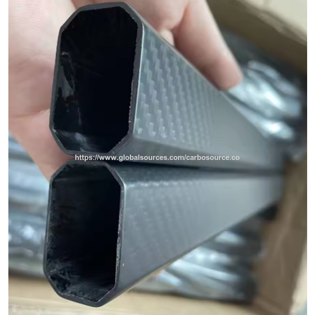 Tubo Octogonal de Fibra de Carbono 3K Completo de 30x20/30x30mm, Comprimento de 500mm 550mm 1000mm 1400mm - Alta Resistência para Drones e Modelismo