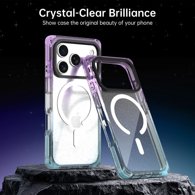 Coques Carrées Originales Design Dégradé de Couleurs, Coques de Téléphone Style Ins pour iPhone 17 Pro Max