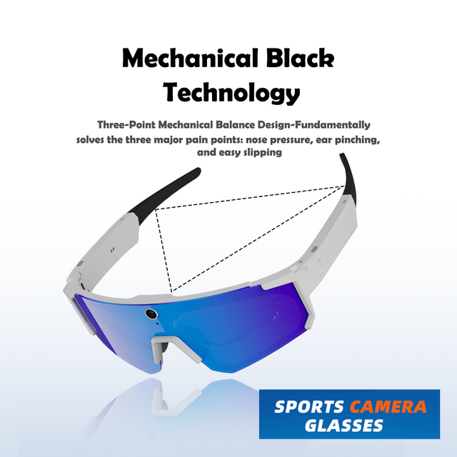 Bestseller MCL TECH AI-Smartglasses, ausgestattet mit 8MP-Kamera, Outdoor-Fahrrad-Smartglasses, lange Akkulaufzeit, UV-Schutz