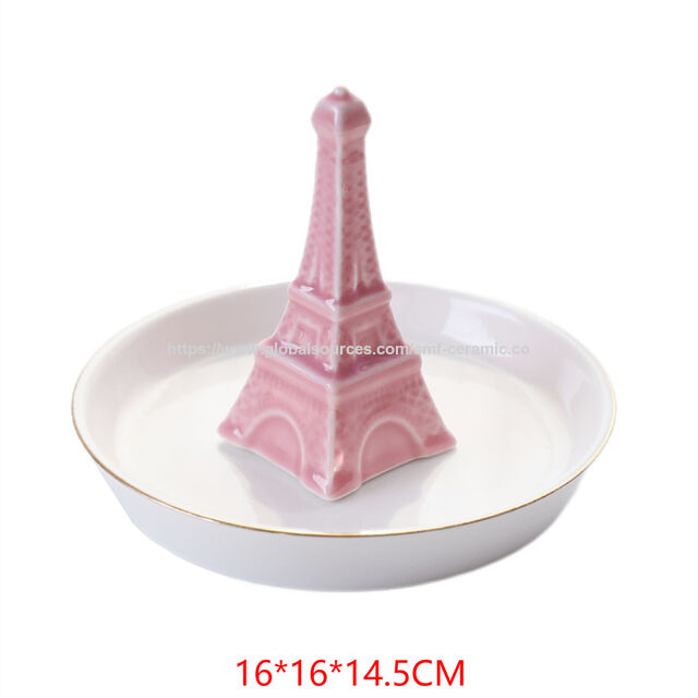 Plateau Décoratif en Céramique Personnalisé pour Cadeau, Collier, Ornement, Plat à Bijoux, Bagues, Boucles d'Oreilles, pour la Maison et l'Hôtel