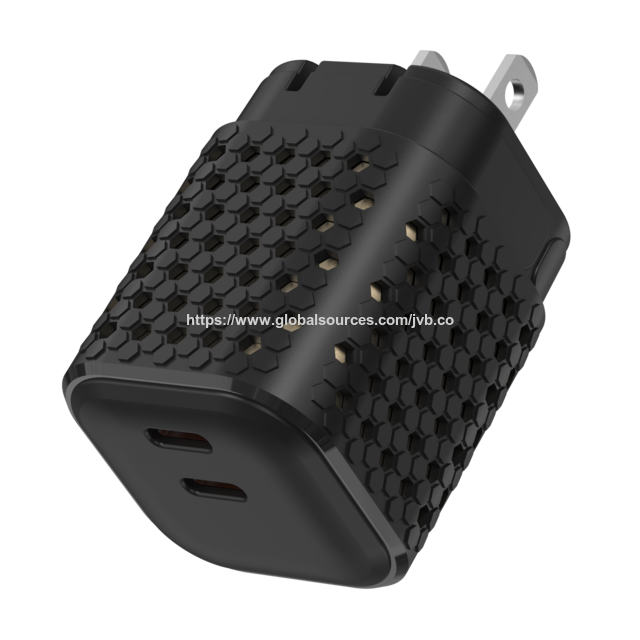 Carregador Rápido GaN de 100W com Qualidade Assegurada, LED Inteligente e Adaptador de Alimentação USB-C de Porta Dupla para Celulares, Tablets e Macs