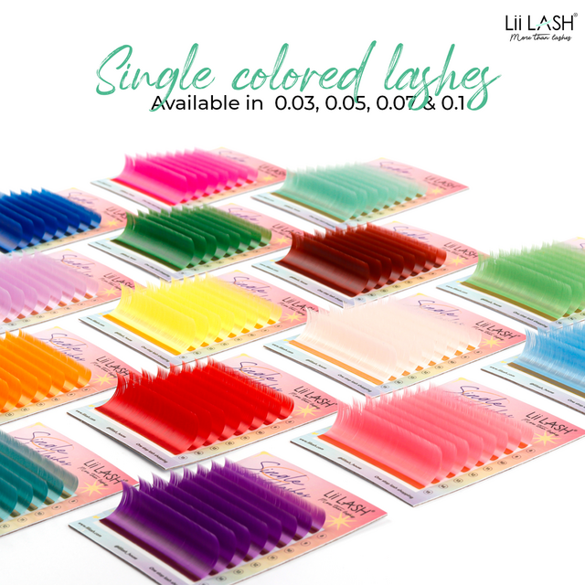 Extensions de cils de couleur accrocheuse, cils individuels moelleux couleur cerise séchée, extensions de cils de haute qualité en gros